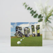 Carte Postale Golf Et Logo, (Debout devant)