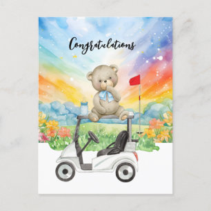 Carte Postale Golf Félicitations pour Baby Golfer It's Boy Card