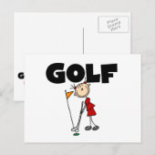 Carte Postale Golf FÉMININ (Devant / Derrière)
