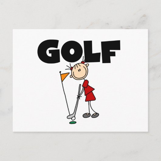 Carte Postale Golf FÉMININ (Devant)