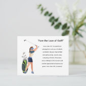 Carte Postale Golf Femme Golfeur est Golfing (Debout devant)