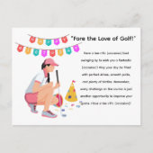 Carte Postale Golf Femme Golfeur est Golfing (Devant)