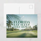 Carte Postale Golf Floride avec une balle sur le vert (Devant / Derrière)
