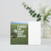 Carte Postale Golf Floride avec une balle sur le vert (Debout devant)