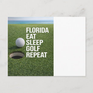 Carte Postale Golf Floride avec une balle sur le vert