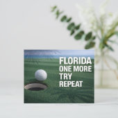 Carte Postale Golf Floride thème avec balle sur le vert (Debout devant)