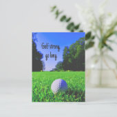 Carte Postale Golf fort aller longue pelouse balle de golf (Debout devant)