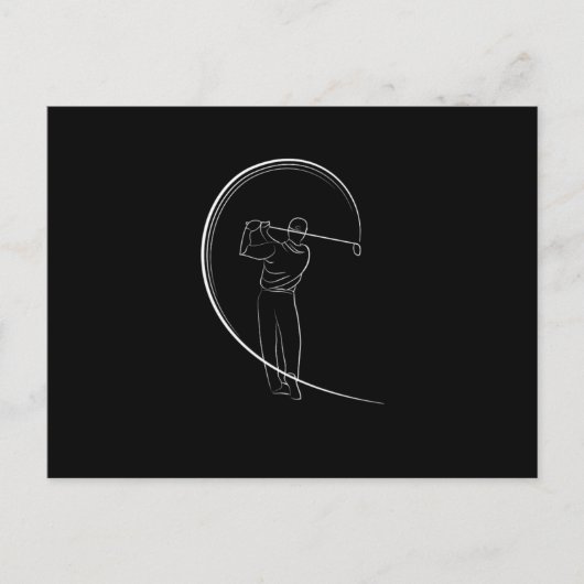 Carte Postale Golf Golf Golf Golf Golf Golf Golf Swing Cadeau (Devant)