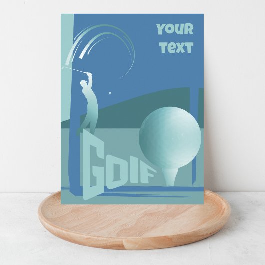 Carte Postale Golf golfeur golf club salut 