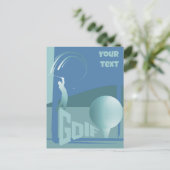 Carte Postale Golf golfeur golf club salut  (Debout devant)