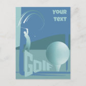 Carte Postale Golf golfeur golf club salut  (Devant)