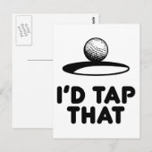 Carte Postale Golf - J'aimerais Appuyer (Devant / Derrière)