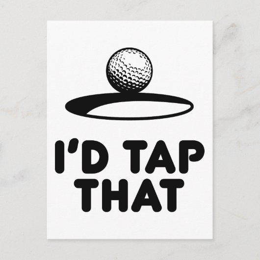 Carte Postale Golf - J'aimerais Appuyer (Devant)