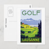 Carte Postale Golf ~ Lausanne (Devant / Derrière)