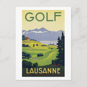 Carte Postale Golf Lausanne Suisse