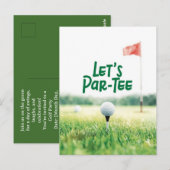 Carte Postale Golf Let's Par Tee pour golfeur (Devant / Derrière)