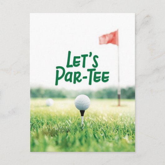Carte Postale Golf Let's Par Tee pour golfeur (Devant)