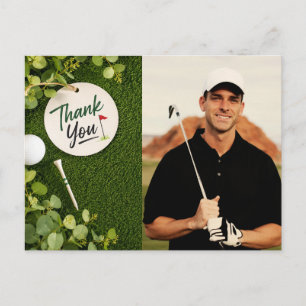 Carte Postale Golf Merci Créez votre propre photo golfeur