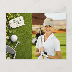 Carte Postale Golf Merci Créez votre propre photo golfeur