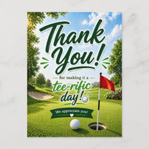 Carte Postale Golf Merci pour cette journée formidable