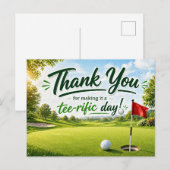 Carte Postale Golf Merci pour cette journée formidable (Devant / Derrière)