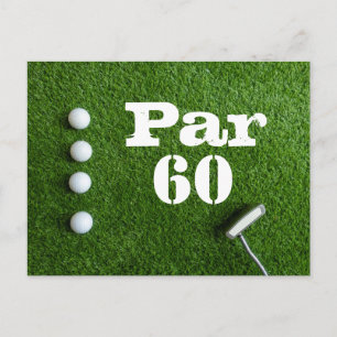 Carte Postale Golf Par 60e anniversaire de golfeurs de soixante 