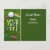 Carte Postale Golf Par invitation à la fête de golf (Devant)