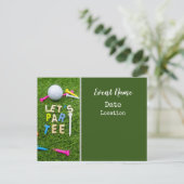 Carte Postale Golf Par invitation à la fête de golf (Debout devant)