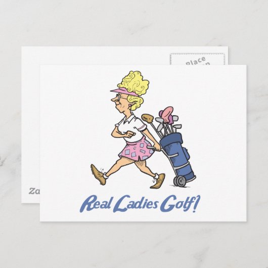 Carte Postale golf pour dames (Devant / Derrière)