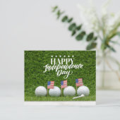 Carte Postale Golf pour le 4 juillet HAPPY Independence Day Amer (Debout devant)