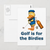 Carte Postale Golf pour les oiseaux (Devant / Derrière)