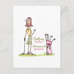 Carte Postale Golf pour toujours