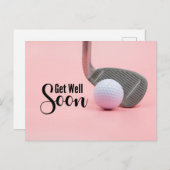 Carte Postale Golf Prompt rétablissement pour femme golfeuse thè (Devant / Derrière)