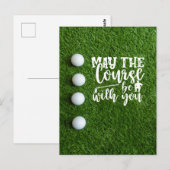 Carte Postale Golf Que le parcours soit avec vous  (Devant / Derrière)