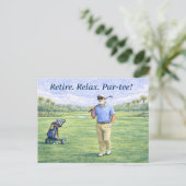 Carte Postale Golf Retirement Game. Set. Retired Keepsake Golfer (Debout devant)