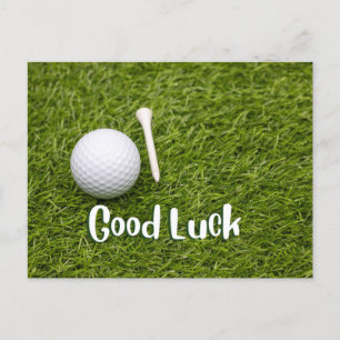 Carte Postale Golf saluer balle de golf bonne chance au golfeur