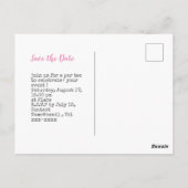 Carte Postale Golf sauve la date Sensibilisation au cancer du se (Dos)