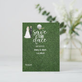 Carte Postale Golf Save the Date Faire-part de mariage Golfer (Debout devant)