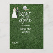 Carte Postale Golf Save the Date Faire-part de mariage Golfer (Devant)