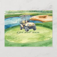 Golf Soyez bien bientôt avec le texte et la balle