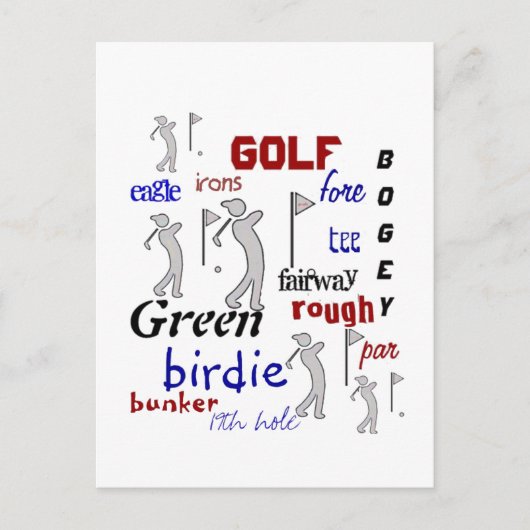 Carte Postale Golf, Sport, Motivation (Devant)