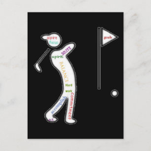 Carte Postale Golf, Sport, Motivation Mots