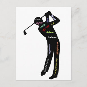Carte Postale Golf, Sport, Motivation Mots