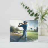 Carte Postale Golf Swing, (Debout devant)