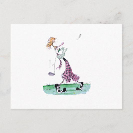 Carte Postale golf swing complet, tony fernandes (Devant)
