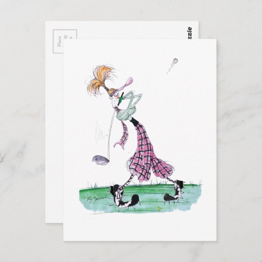 Carte Postale golf swing complet, tony fernandes (Devant / Derrière)