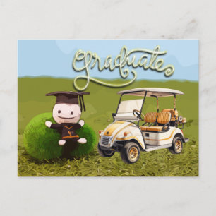 Carte Postale Golf Swinger vers le succès félicitations pour la 