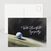 Carte Postale Golf sympathie « Avec nos sincères condoléances. » (Devant / Derrière)