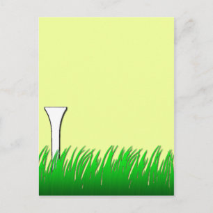 Carte Postale golf tee in grass