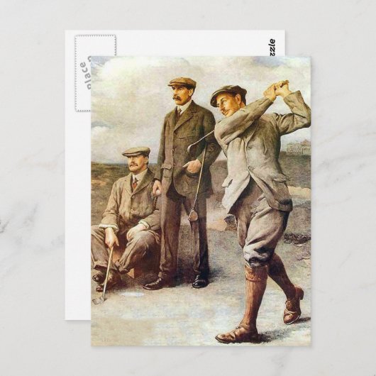 Carte Postale Golf vintage (Devant / Derrière)